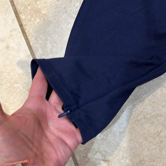 NWT! Fabletics Ponte Skinny Knit Zip Split Ankle Pants XL Navy - Picture 11 of 11